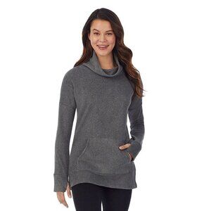 Cuddl Duds Fleecewear with Stretch Tunic Womens XS Grey Long Sleeve NWT